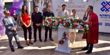 Altıeylül Açık Hava Nikah Salonu Törenle Hizmete Açıldı